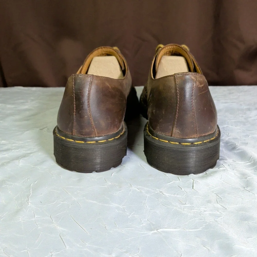 Dr. Martens Ezra Shoes Mens Size 14 Woven Oxford Brown Leather Preppy AW004